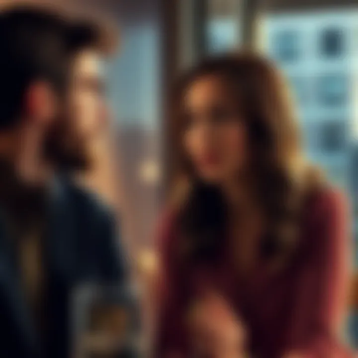 Leon and Grace engaged in a conversation, hinting at their potential father-daughter relationship. Leon looks thoughtful while Grace appears curious.