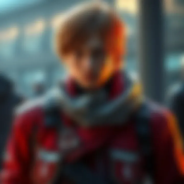 Leon Kennedy Cosplay Person dressed in a Leon Kennedy costume, showcasing detailed outfit and accessories