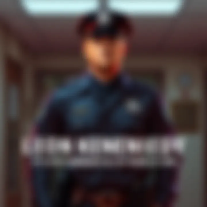 Leon Kennedy stands confidently in the Raccoon Police Department, showcasing his iconic police uniform and determined expression.