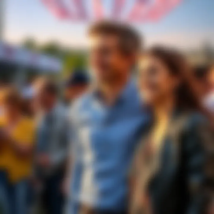 Leon and Lil Kennedy Jr. Together Leon stands with Lil Kennedy Jr. at an outdoor event, both smiling and engaging with the crowd