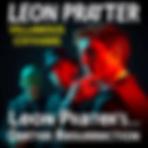 Leon Prater contemplating over Puppet Combo villains from Dexter Resurrection, with a dark background hinting at tension and romance.