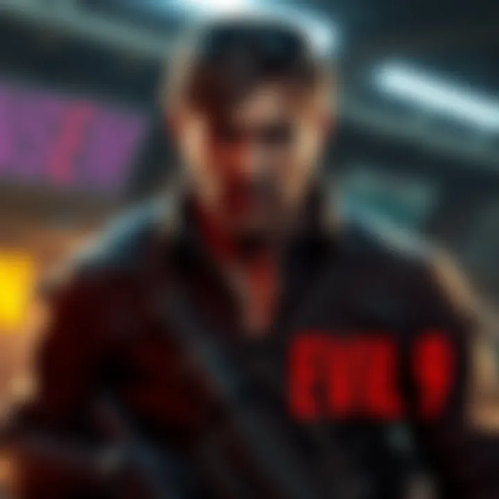 Leon S. Kennedy, a character from Resident Evil 9, appears as a 49-year-old man in a gaming scene, dressed in tactical gear, ready for action.