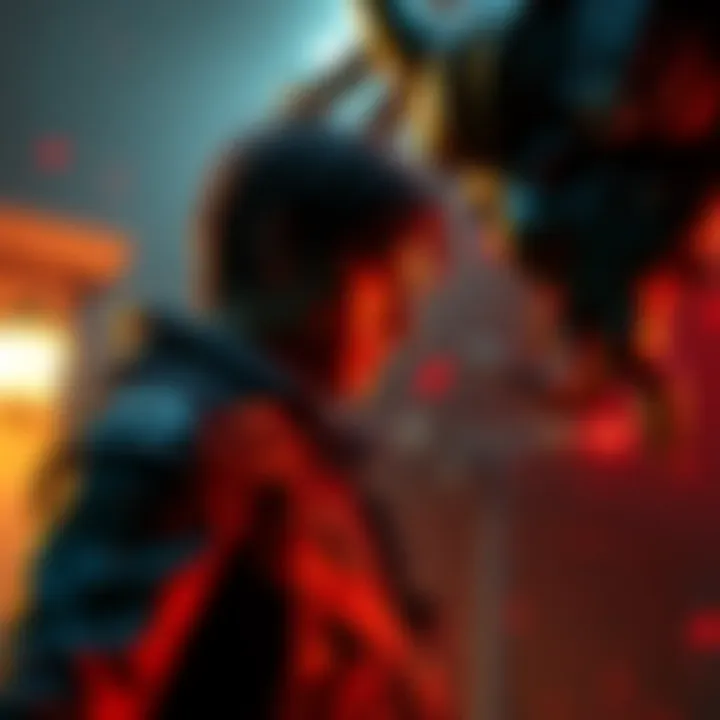 Leon faces a dark enemy in Resident Evil 9 Requiem's vibrant 4K gameplay scene.