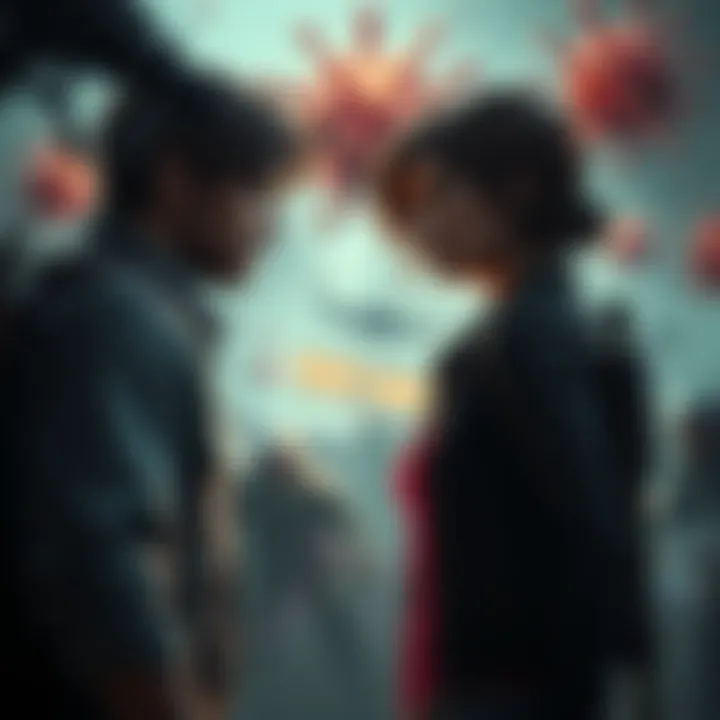 Leon and Sherry in Resident Evil 9 Leon and Sherry face a chaotic scene with T-virus creatures surrounding them, expressing concern about their fate.