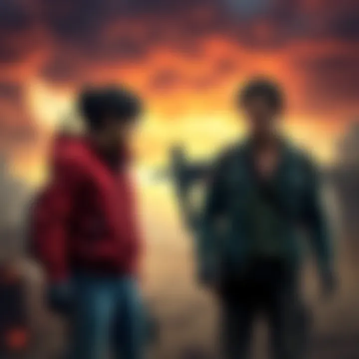 Leon and Joel face off Leon from Resident Evil and Joel from The Last of Us standing ready for a showdown in an apocalyptic setting