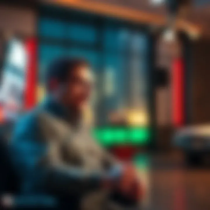 Leslie Benzies speaking about NPC lives and game design challenges in a studio setting
