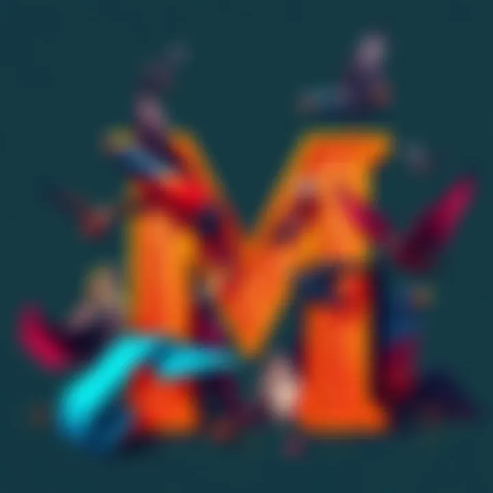 An artistic representation of the Letter M with various designs and styles, signifying its importance in Completion 63.
