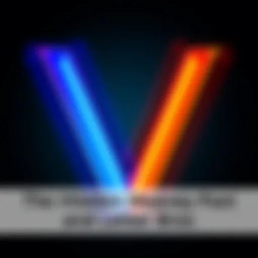 A bold letter V styled with different colors representing its various meanings and interpretations