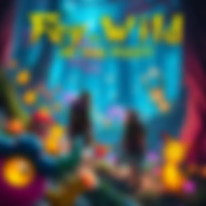 Two level 2 players in fantasy attire exploring a colorful Fey Wild forest with glowing plants and whimsical creatures.