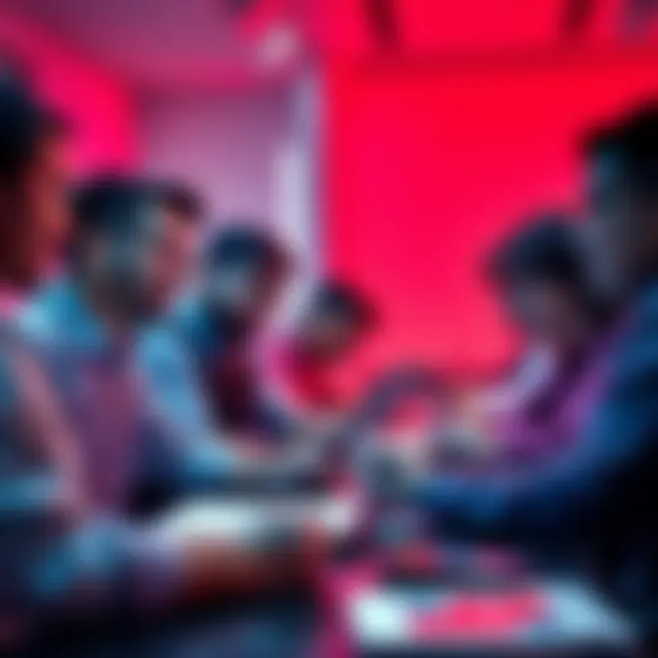 Level-5 employees engaging in quizzes Group of Level-5 employees taking quizzes about their games for pay raises