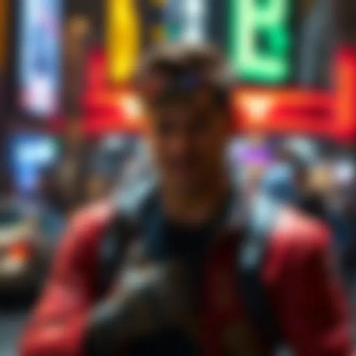 Lewis Pullman wearing a costume similar to Delsin from a video game in a scene from Thunderbolts.