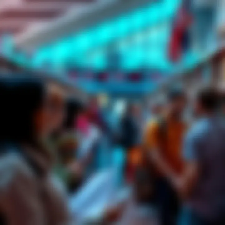 Library Community Gathering People attending a community event at a library, engaging with resources and each other