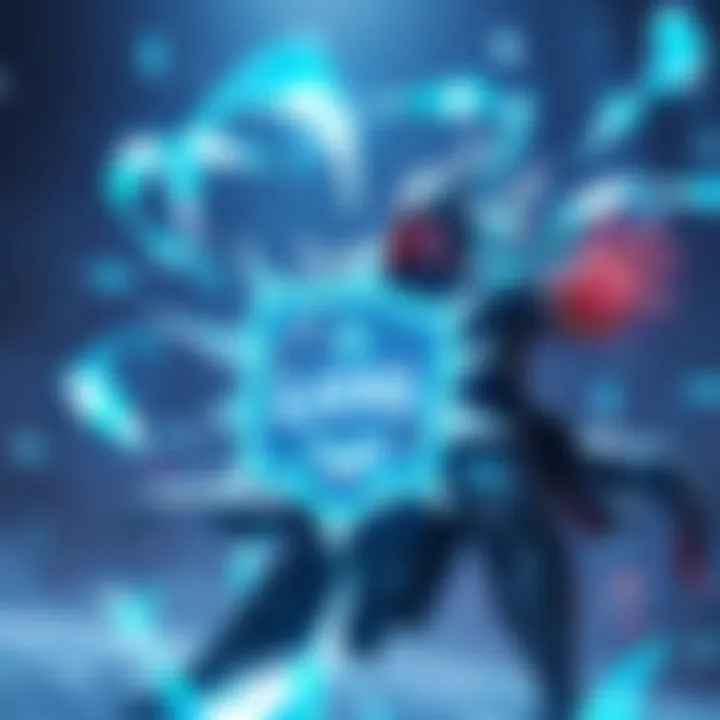 A character from Lich 2 casting the Frost Shield talent, surrounded by blue ice effects that boost team defense.