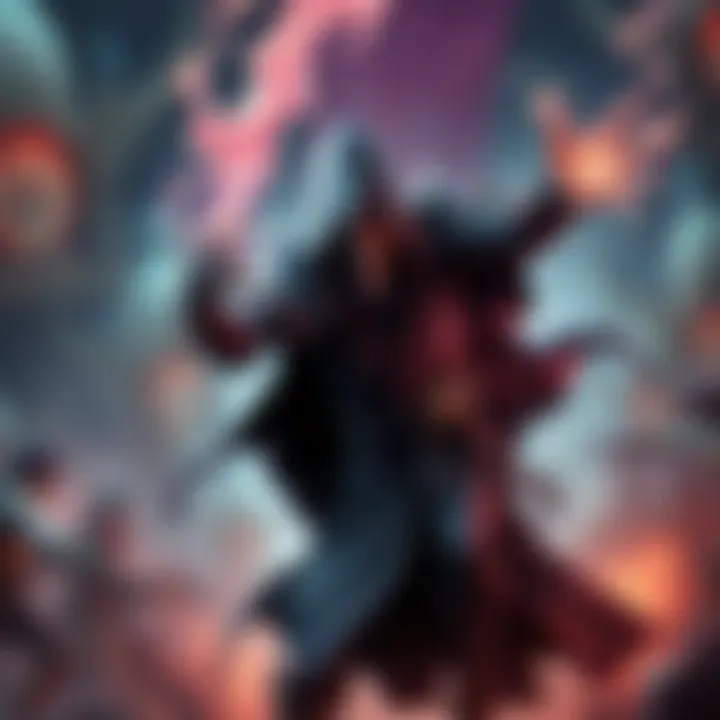 A powerful character named Lich casting spells in a gaming environment, showcasing his impressive skills and kill rate