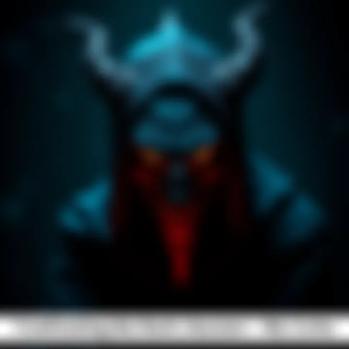 Lich character in a dark setting A menacing Lich character with glowing eyes in a shadowy environment, symbolizing betrayal in a game.