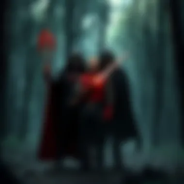 The Lich and Dracula pose confidently, ready to protect fellow killers from Jason, with an ominous background of dark woods.