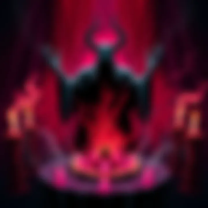 Lich Spawn Ritual A shadowy figure representing a Lich surrounded by dark energy and spell components during a summoning ritual