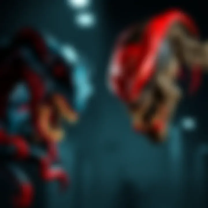 A comparison of Lickers from Resident Evil 2 and Regeneradors from Resident Evil 4, showcasing their frightening appearances in a dark gaming environment.