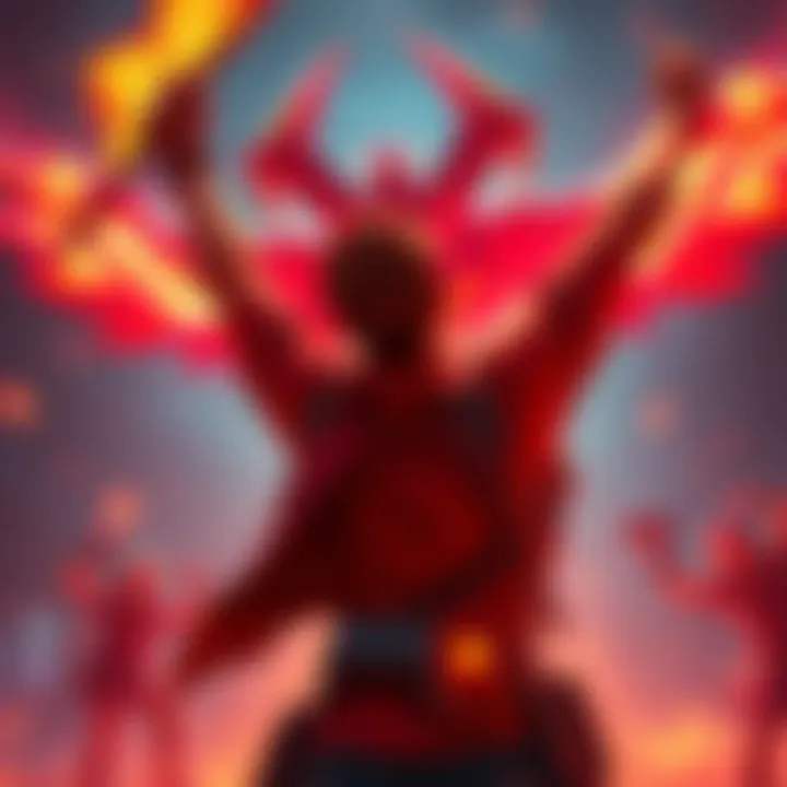A player with a controller in hand celebrating after defeating a boss in Lies of P