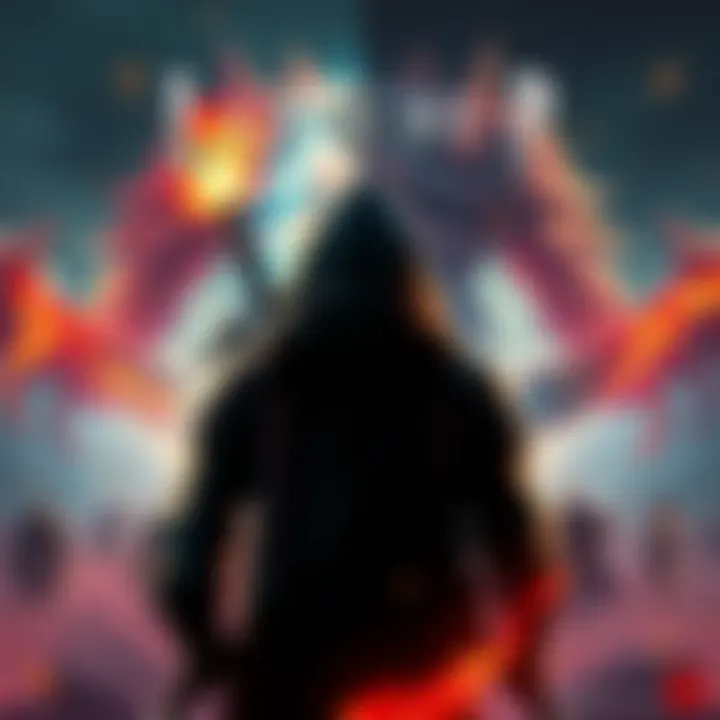 Gamer pondering between two video game covers: Lies of P and The First Berserker Khazan, highlighting their unique art styles and themes.