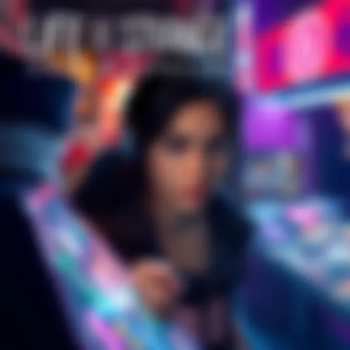 A character from Life is Strange Double Exposure interacting with collectibles in a vibrant game environment