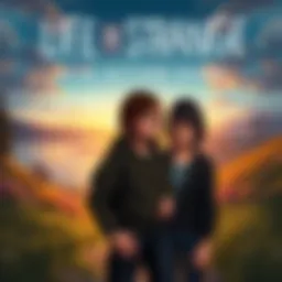 Key visual for the Life is Strange live action show featuring characters facing tough decisions with Arcadia Bay in the background