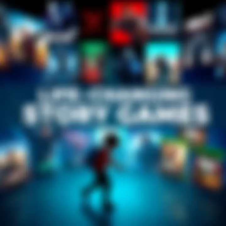 A collection of popular story-driven video game covers showcasing their emotional themes and characters, with a focus on engaging narratives.
