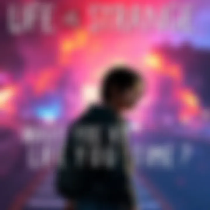 A scene from the Life Is Strange game showing a character making a choice with a vibrant background, capturing the game's emotional depth.