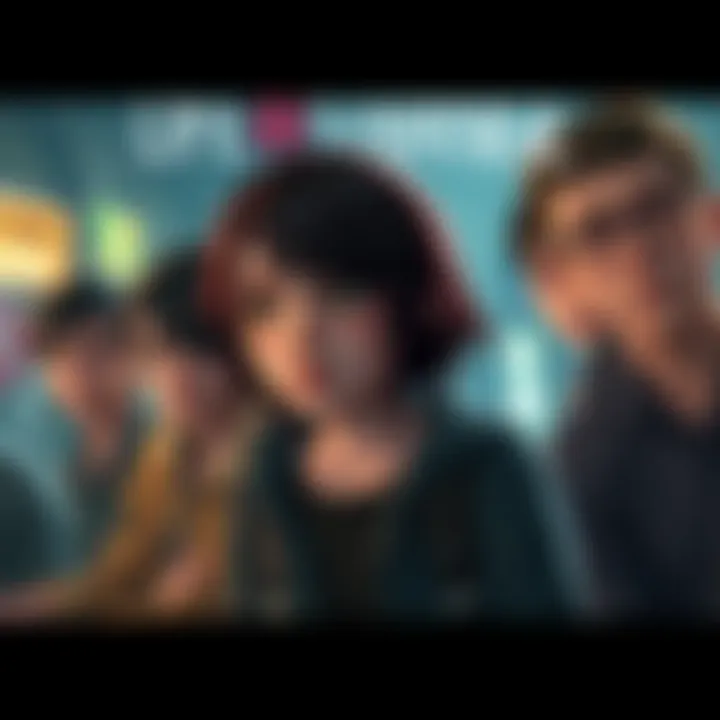A scene from the Life Is Strange reunion trailer showing characters with new designs, highlighting Chloe's unique hairstyle, as fans react to the changes.