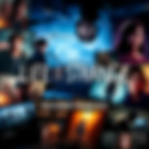 A collage of popular songs from Life is Strange games with visuals of the main characters and game settings.