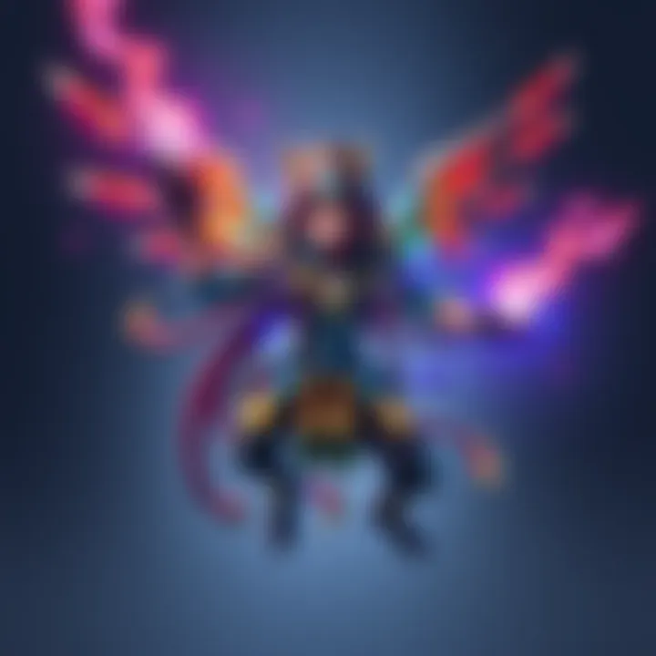 Digital artwork of Lifeweaver, a character in a popular game, showcasing colorful attire and dynamic abilities.