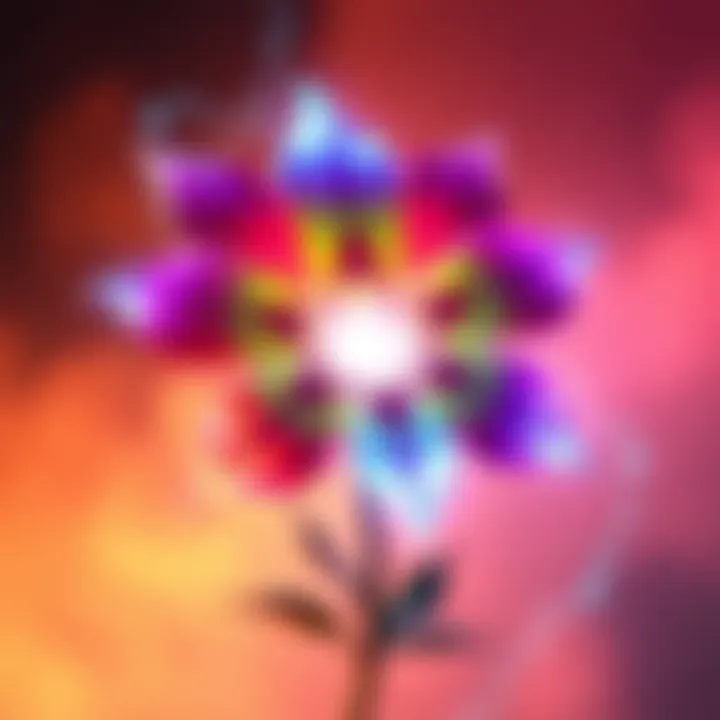 Lifeweaver Healing Blossom Concept A visual representation of Lifeweaver's Healing Blossom, showing a colorful flower with energy radiating from it, symbolizing the new charging mechanic proposal.