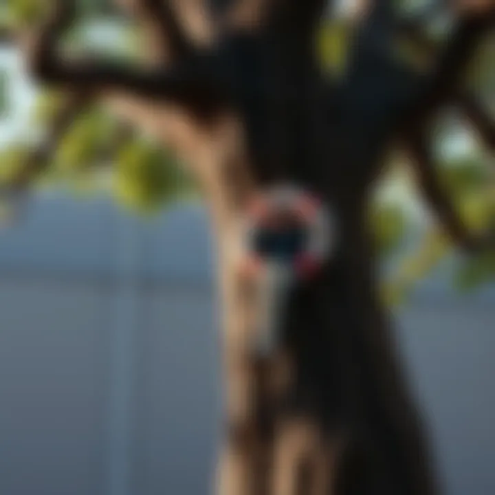 Lifeweaver character trapped between a barrier and a tree during gameplay, showing a humorous glitch moment.