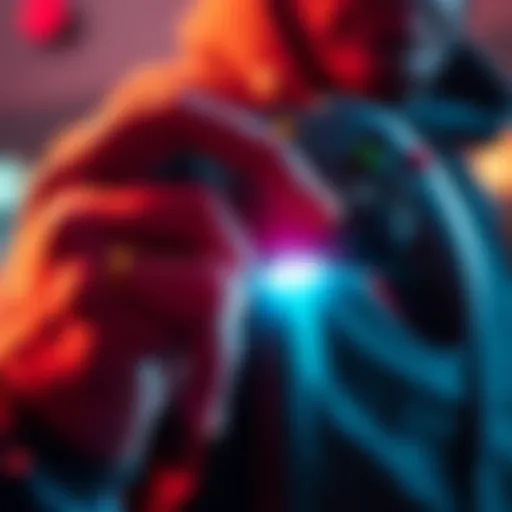 A character holding a game controller with the Light Attack button highlighted, showing an indication for triggering Fatal Attacks.