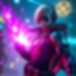 A character using Lightborn perk in a game, showing an aura effect while countering blinds.