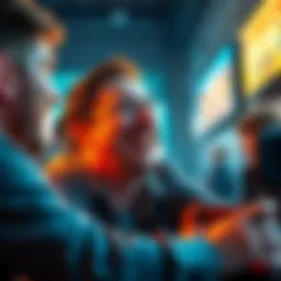 A scene from the series featuring a character laughing at a video game joke about The Lighthouse.