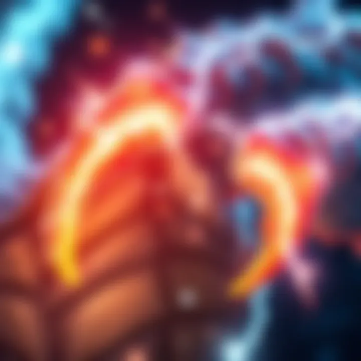 A close-up of Lightning Dragon Claws with a bright, electric glow, set against a fantasy background.