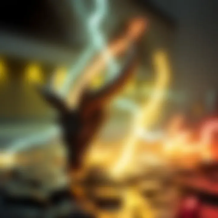 Image showing Lightning Dragon Claws and Scales, key items glowing with electric energy, in a fantasy setting.