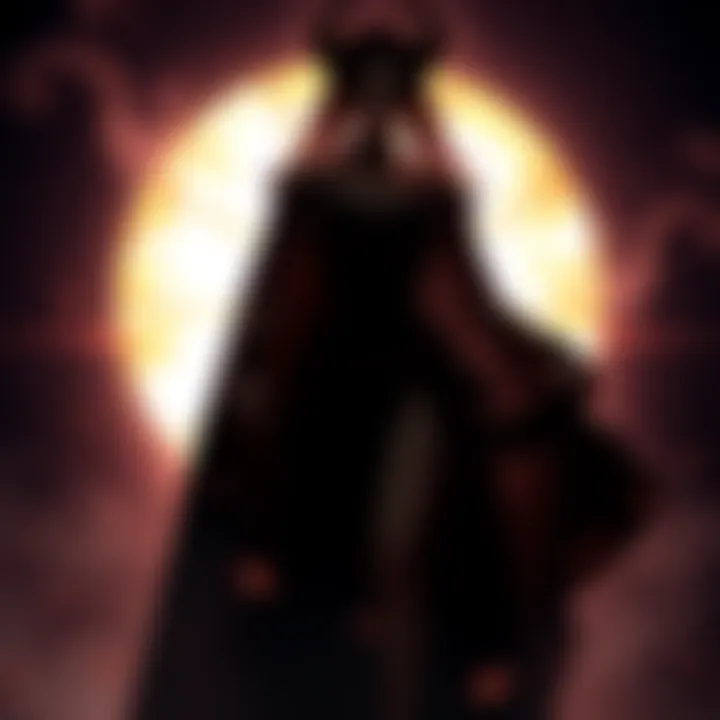 Lilith stands in a dramatic pose, surrounded by shadows, as she reveals her true motivations in Midnight Suns, hinting at her deeper connection to her child.