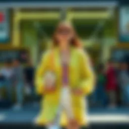 A lime green knit cardigan styled with cute accessories and paired with casual outfits