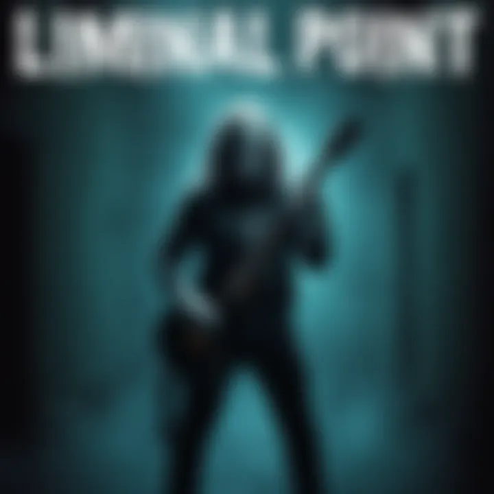 A dark and eerie scene featuring a 90's rockstar holding a guitar in a haunted environment, hinting at the survival horror theme of the game Liminal Point.