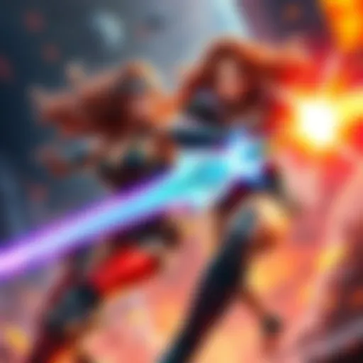 Lina using her skills to avoid Juggernaut's Omnislash in a tense moment of battle