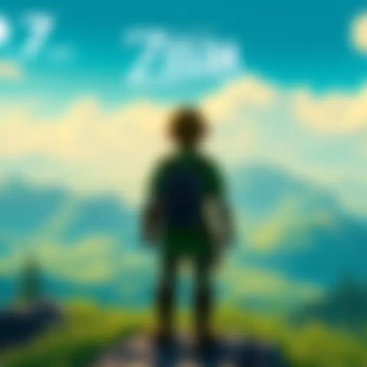 Link in green tunic looking over a vast landscape in Hyrule after the 1.9.0 update