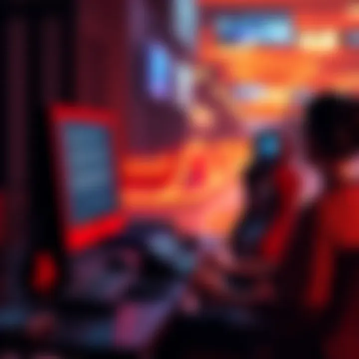 Linking PSN and EA Account A gamer frustrated while trying to link their PlayStation Network account with EA, sitting at a computer showing error messages on the screen