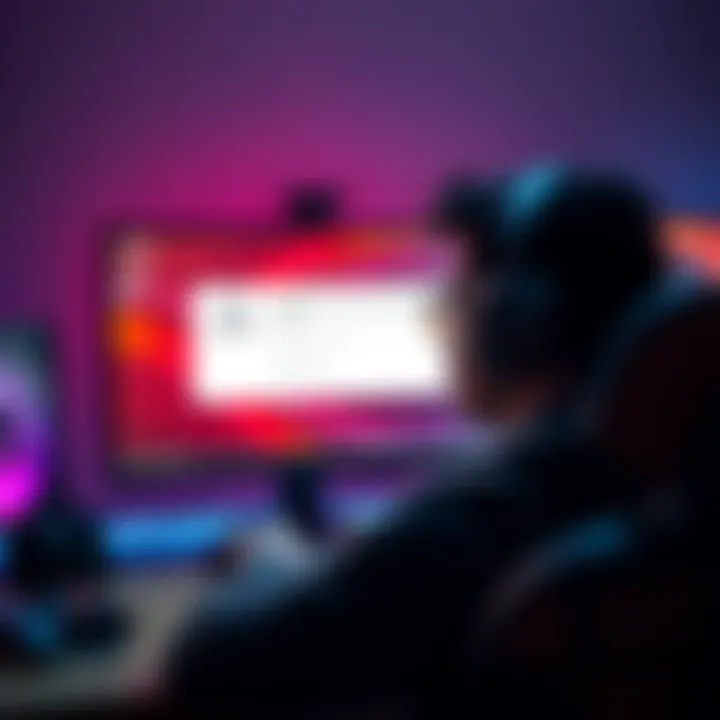 A frustrated gamer looking at a computer screen displaying a warning about Secure Boot and Easy Anti-Cheat, with gaming peripherals around them.