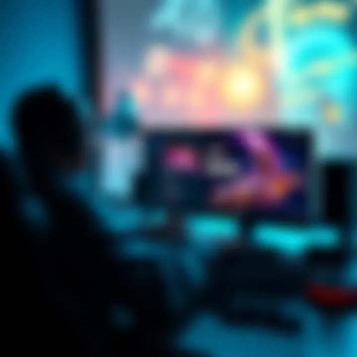 A gamer enjoying a Windows game on a Linux desktop, showcasing enhanced graphics and performance