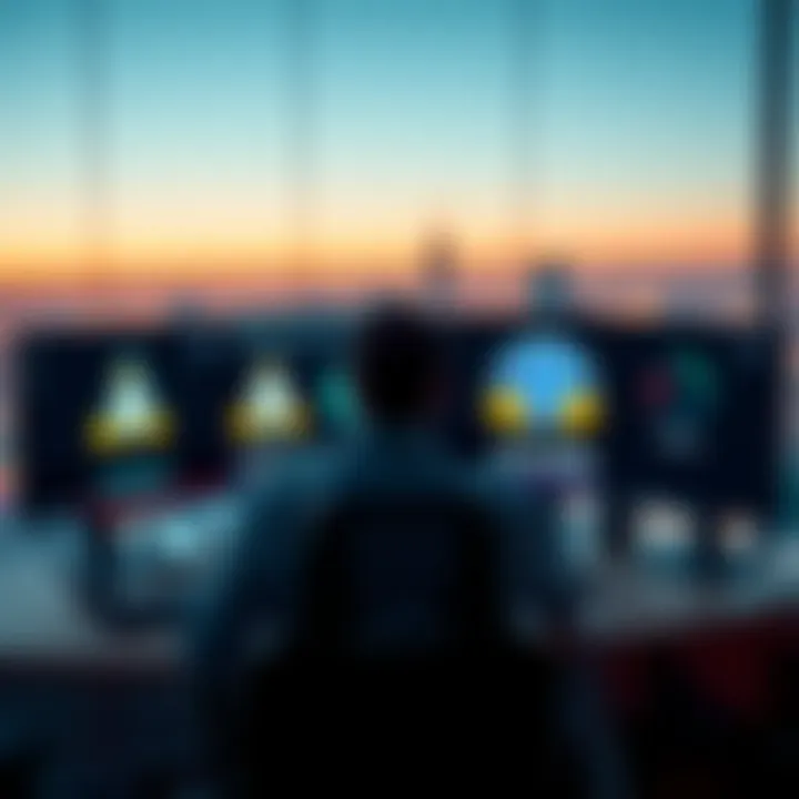 A person sitting at a computer with Linux and PC Master Race logos on the screen, engaging in a discussion about technology freedom.