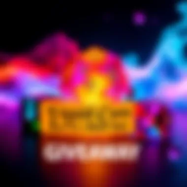 Colorful Liquid Core Dice Set with a giveaway banner