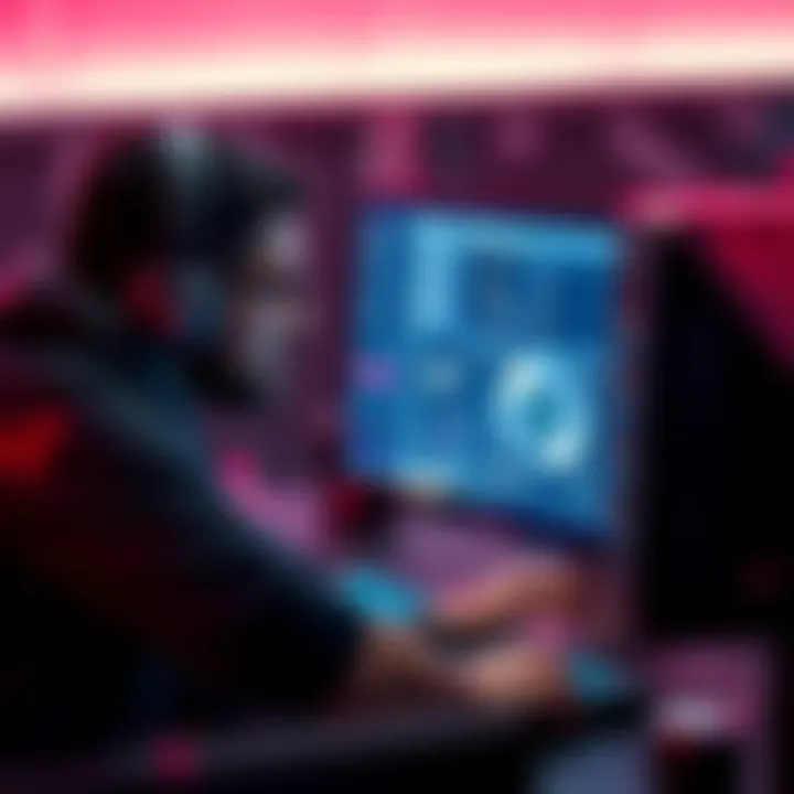 Lirik focused on configuring his Switch 2 stream on a computer, displaying technical settings and adjustments on the screen.