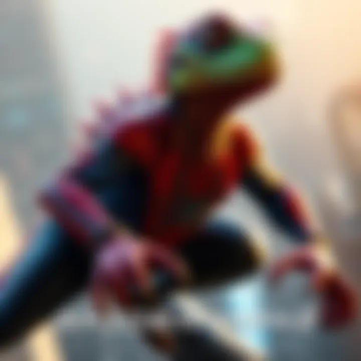 Lizard Design for Spider-Man 2 A fan-favorite lizard character design featured in Spider-Man 2, showcasing its vibrant colors and dynamic features.